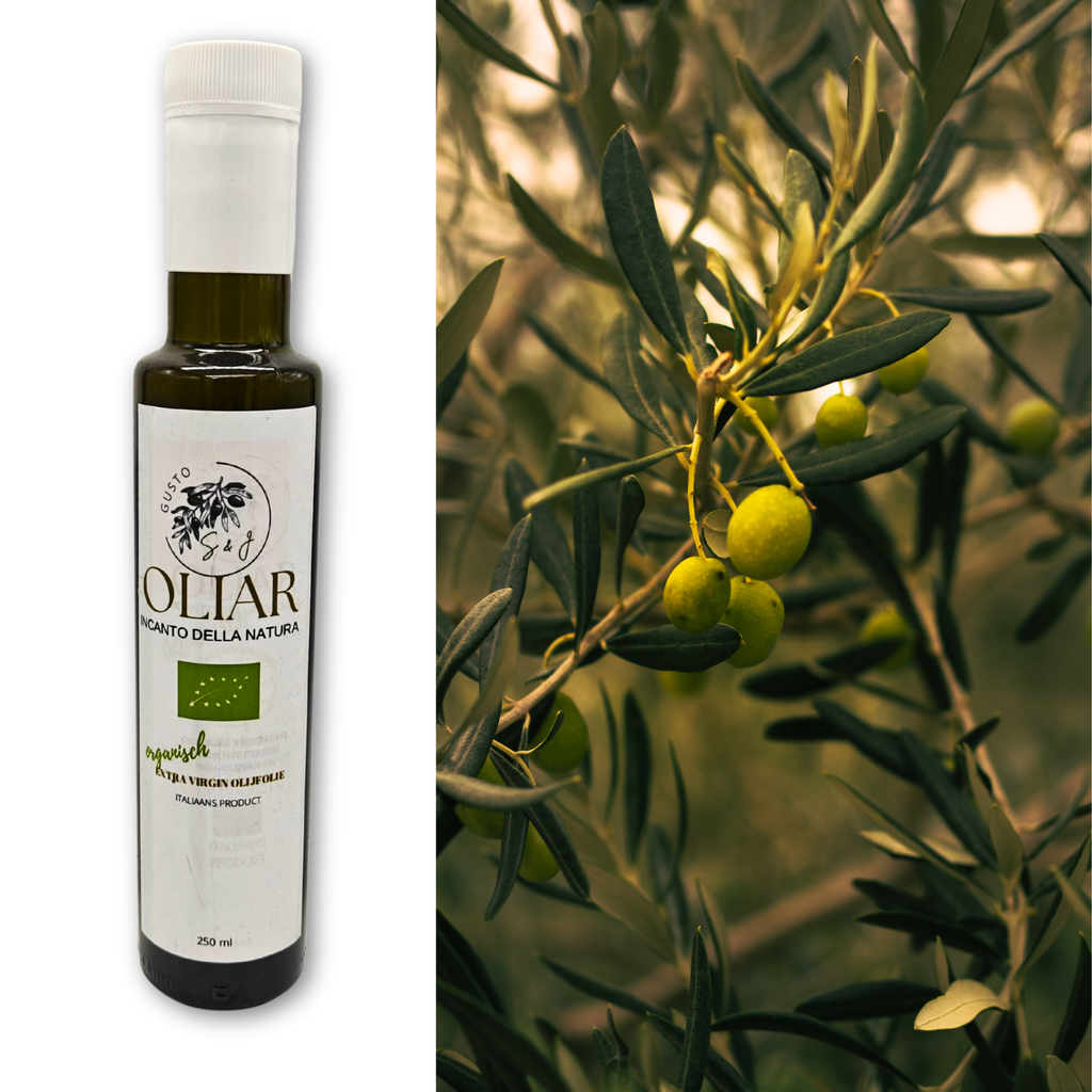Authentieke Italiaanse Extra Vierge Olijfolie S&J Gusto uit Cannara, de pure smaak van Umbrië.